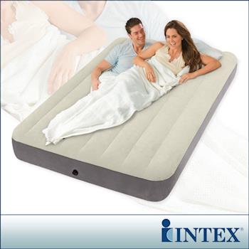 INTEX 新型氣柱-雙人植絨充氣床墊-寬137cm(64102)