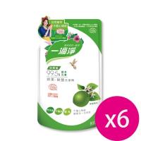 楓康一滴淨蘆薈多酚洗潔精補充包-檸檬植萃 800gX6包