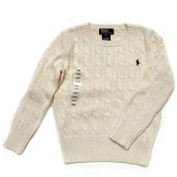 Polo by Ralph Lauren 小馬Logo米白色純棉長袖T(4/4T小孩)
