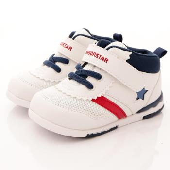 日本Carrot機能童鞋-(2E寬楦)美式星星護踝款MSB952白藍(13cm-18cm)