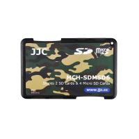 JJC二張SD+四張Micro SD記憶卡儲存盒MCH-SDMSD6YG迷彩色(名片型)