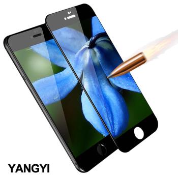 YANGYI 揚邑-Apple iPhone 6/6s 4.7吋 滿版軟邊鋼化玻璃膜3D曲面防爆抗刮保護貼-黑