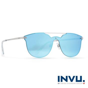 INVU瑞士 九層鍍膜飛行員款偏光太陽眼鏡 - (水銀藍) T1800C