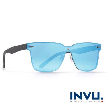 INVU瑞士 九層鍍膜強化水銀藍偏光個性太陽眼鏡 - (黑) T1804B