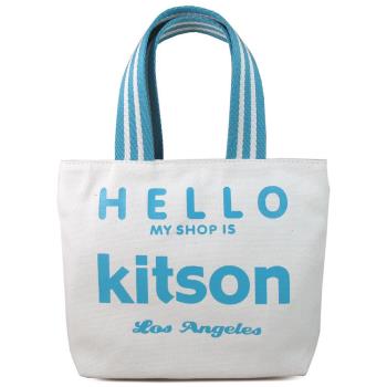 Hello Kitson 帆布手提包(藍,小)