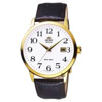 ORIENT東方 時尚玩家腕錶 白x金框x咖啡 41mm FER27005W