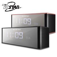 T.C.STAR 電鍍鏡面插卡帶鬧鐘FM多功能藍牙喇叭 / TCS1130