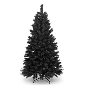 摩達客耶誕-台灣製4呎/4尺(120cm)時尚豪華版黑色聖誕樹 裸樹(不含飾品不含燈)本島免運費