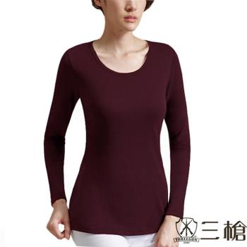 【三槍牌】時尚經典女長袖TG-HEAT發熱衣~2件組 紫紅