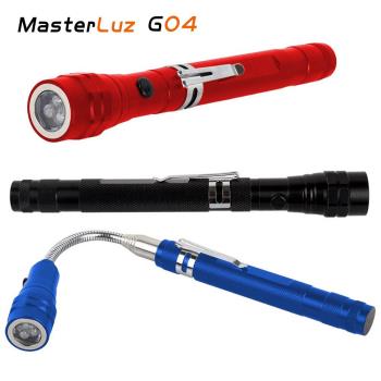 MasterLuz G04 LED雙磁伸縮軟管吸物手電筒