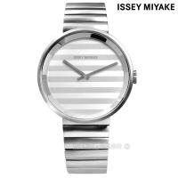 ISSEY MIYAKE / VJ20-0110S.SILAAA05Y / PLEASE 三宅一生 時裝系列百摺防水不鏽鋼手錶 銀色 40mm
