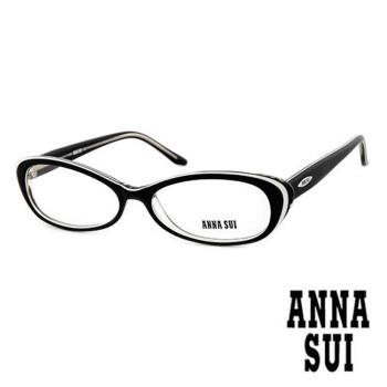 Anna Sui 日本安娜蘇 時尚基本款造型平光眼鏡(黑) AS090E01