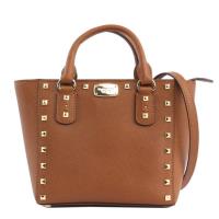 MICHAEL KORS 防刮皮革+鉚釘二用天使包(焦糖)35S7GD1C1L LUGGAGE