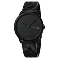 Calvin Klein CK Minimal 經典大LOGO手錶-黑 40mm K3M514B1