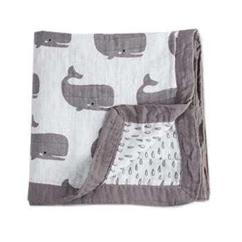 Colorland-Muslintree-四層厚款動物印花嬰兒紗布包巾蓋被浴巾