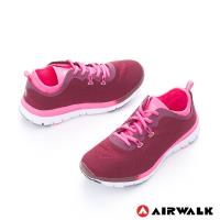 【美國 AIRWALK】 SOCKIN 雙層襪感心機輕量慢跑鞋 -女-膚感紅