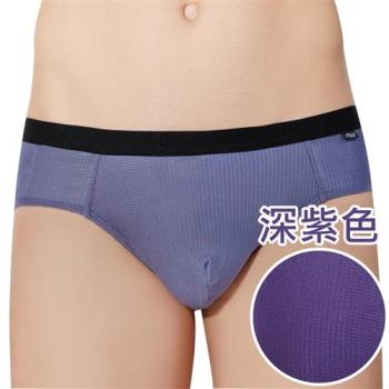 【Swear 思薇爾】SOLIS鋅能量系列M-XXL素面貼身三角男褲(深紫色)