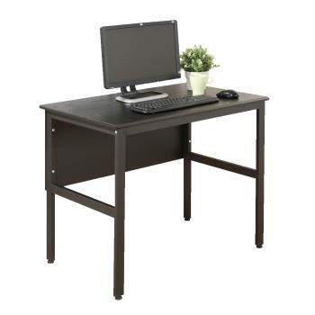《DFhouse》頂楓90公分電腦辦公桌-黑橡木色