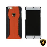 藍寶堅尼 Lamborghini iPhone 6/6S (H-D1)真皮保護殼(橘)