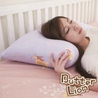 【奶油獅】MIT正版授權100%精梳純棉珍珠球棉枕(中)-幻紫