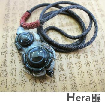 【Hera】天然波斯瓦納精雕葫蘆財納褔財咒天眼項鍊(獨一無二)
