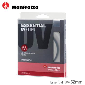 Manfrotto 62mm UV鏡 Essential濾鏡系列