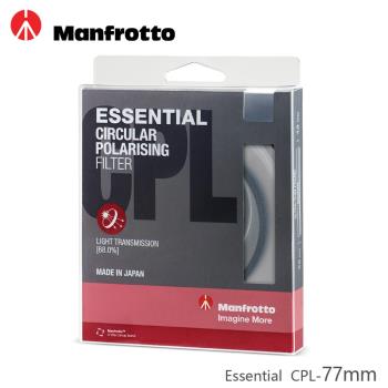 Manfrotto 77mm CPL鏡 Essential濾鏡系列