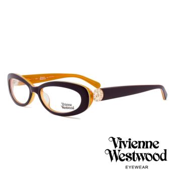 Vivienne Westwood 英國薇薇安魏斯伍德★英倫龐克風光學眼鏡 深紫/橘 VW153E01