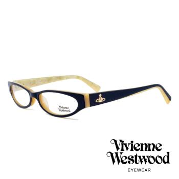 Vivienne Westwood 英國薇薇安魏斯伍德★復古時尚造型光學眼鏡 藏青/米白 VW152E02