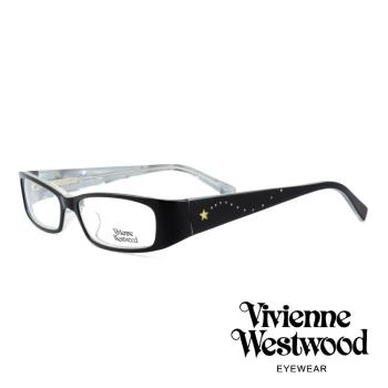 Vivienne Westwood 英國薇薇安魏斯伍德★閃亮星型晶鑽光學眼鏡 黑灰 VW149E04