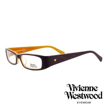 Vivienne Westwood 英國薇薇安魏斯伍德★閃亮星型晶鑽光學眼鏡 深紫/橘 VW149E02