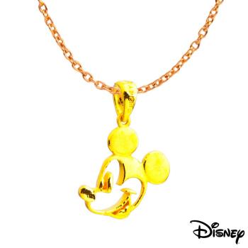Disney迪士尼系列金飾 黃金墜子-童話米奇款 送項鍊
