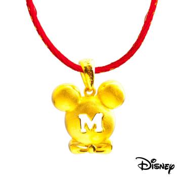 Disney迪士尼系列金飾 黃金墜子-紳士米奇款 送項鍊