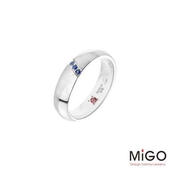 MiGO 希望藍寶石/白鋼女戒指