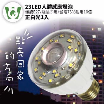 【U want】23節能減碳LED感應燈泡( 螺旋型／正白光)