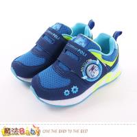 魔法Baby 男童慢跑鞋 POLI波力正版閃燈運動鞋~sa71276