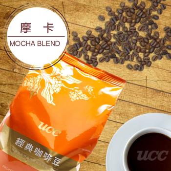 日本UCC 摩卡 MOCHA BLEND 450g 香醇研磨咖啡豆 限量送防燙隔熱紙杯(5入)