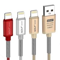 Golf USB 轉 Apple 8Pin 雷霆系列 尼龍網格傳輸線(1M)