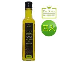 醫生健康日記-100%原萃二次過濾冷壓苦茶油 四入破盤組(250ml/瓶)