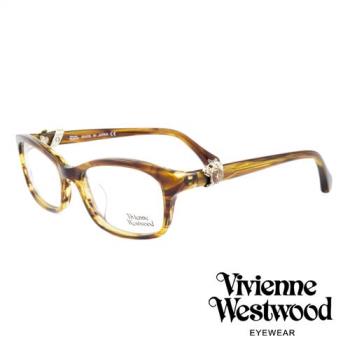 Vivienne Westwood 英國薇薇安魏斯伍德龐克立體土星環光學眼鏡 - 琥珀/銀 VW324E02