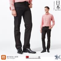 【NST Jeans】日本布料_經典Black暗條紋 休閒長褲(中低腰窄版) 380(5616)