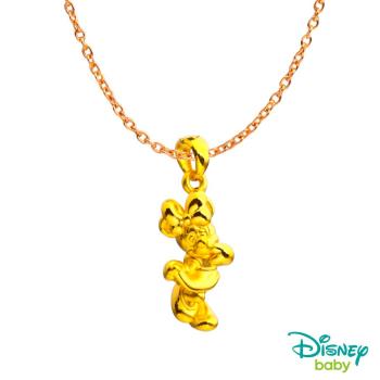 Disney迪士尼系列金飾 黃金墜子-可愛美妮款 送項鍊