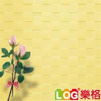 LOG樂格 3D立體 馬賽克防撞美飾牆貼 -鵝黃馬賽克 X5入(防撞壁貼/防撞墊)