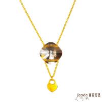 Jcode真愛密碼 心的光芒黃金/水晶項鍊