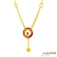 Jcode真愛密碼 幸福泉源黃金/水晶項鍊