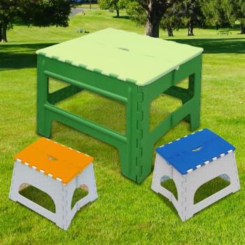 Wally Fun 戶外休閒折疊桌椅組 -1桌2椅 (綠桌+椅子顏色隨機)