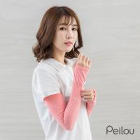 【PEILOU】貝柔高效涼感防蚊抗UV袖套_點點_橘粉
