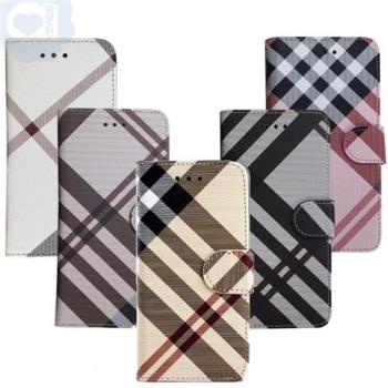 Apple iPhone X/Xs 英倫格紋氣質手機皮套 側掀磁扣支架式皮套 矽膠軟殼 5色可選