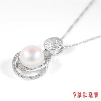 【寶石方塊】天然珍珠項鍊-925銀飾-清耳悅心