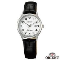 ORIENT東方錶 典雅復古風數字時標石英女錶-白x28mm FSZ3N005W0